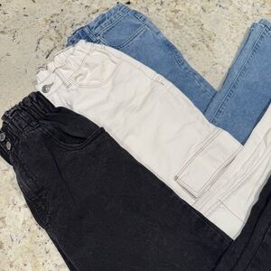 Westside Y&F Jean Pant Bundle Girls Size 12-13 Years Blue Black Cargo